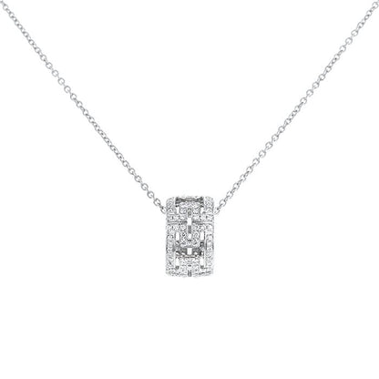 [Luna Brilliance]PARENTESI NECKLACE SILVER DIAMOND