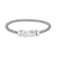 [Luna Brilliance]CHANCE LARGE 8 FIGURE BUCKLE NO DIAMOND BRACELET SILVER