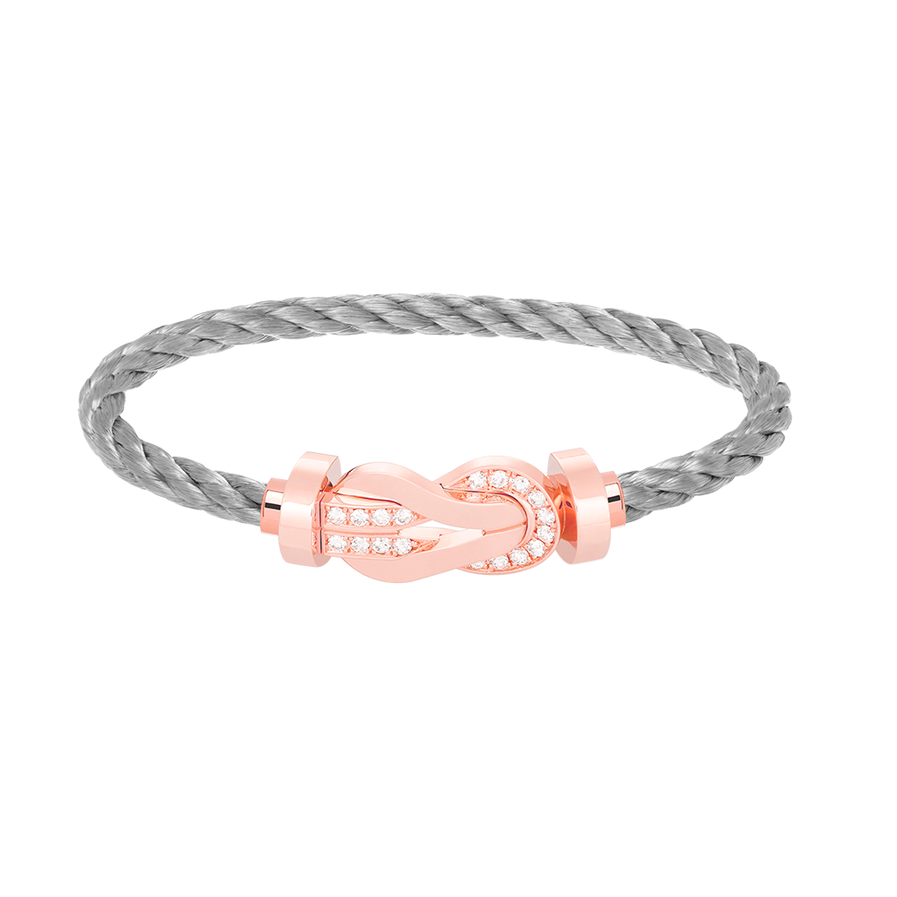 [Lunabriance]CHANCE LARGE 8 FIGURE BUCKLE HALF DIAMOND BRACELET ROSE GOLD