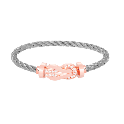 [Lunabriance]CHANCE LARGE 8 FIGURE BUCKLE HALF DIAMOND BRACELET ROSE GOLD