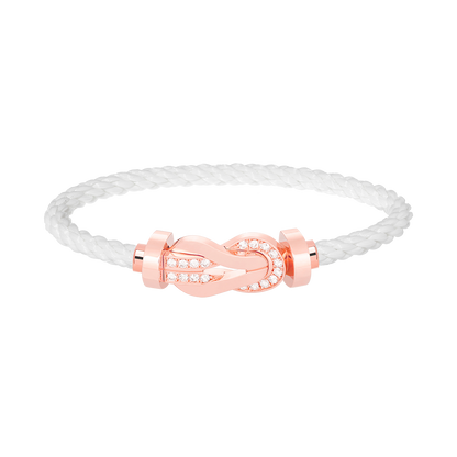 [Lunabriance]CHANCE LARGE 8 FIGURE BUCKLE HALF DIAMOND BRACELET ROSE GOLD