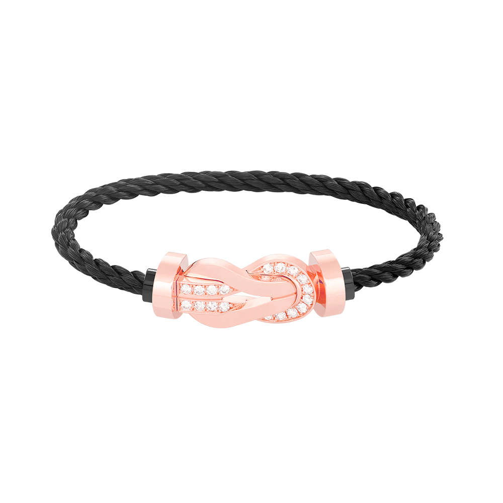 [Lunabriance]CHANCE LARGE 8 FIGURE BUCKLE HALF DIAMOND BRACELET ROSE GOLD