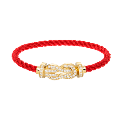 [Lunabriance]CHANCE LARGE 8 FIGURE BUCKLE FULLDIAMOND BRACELET GOLD