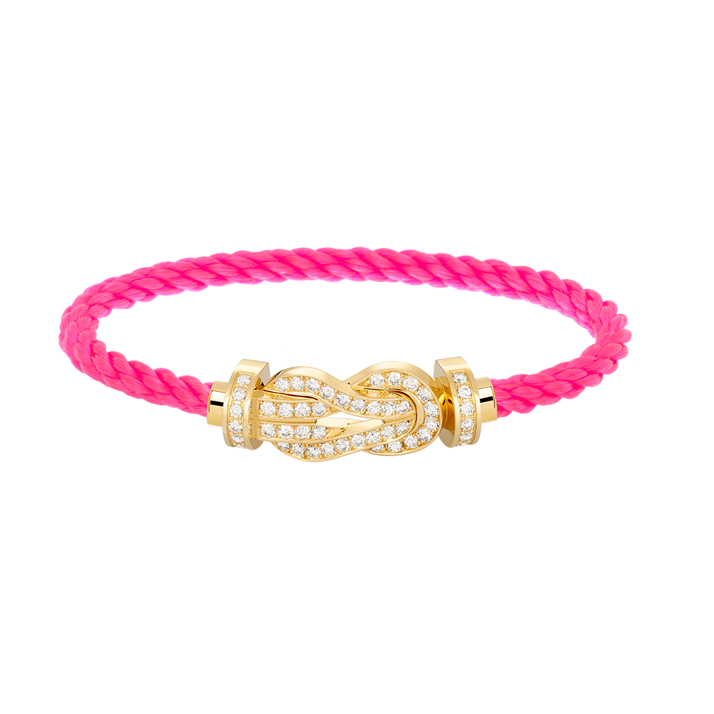 [Lunabriance]CHANCE LARGE 8 FIGURE BUCKLE FULLDIAMOND BRACELET GOLD