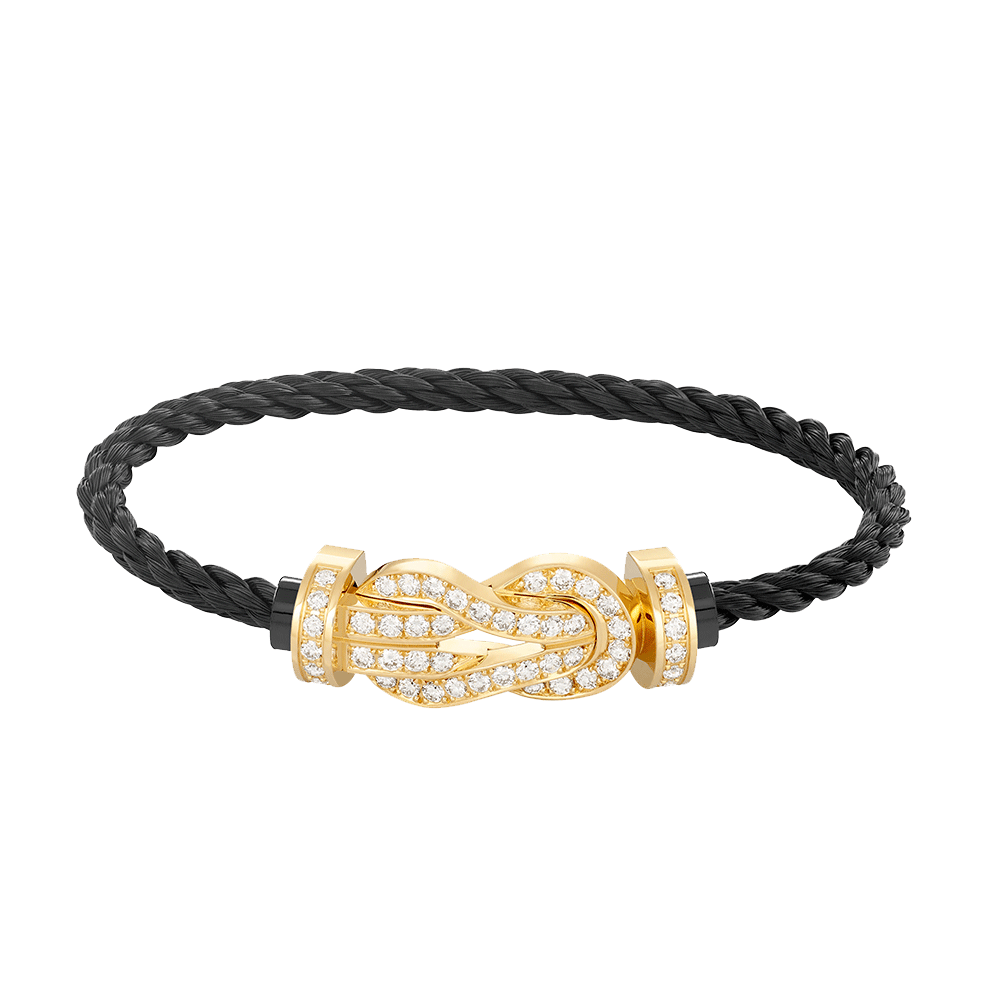 [Lunabriance]CHANCE LARGE 8 FIGURE BUCKLE FULLDIAMOND BRACELET GOLD