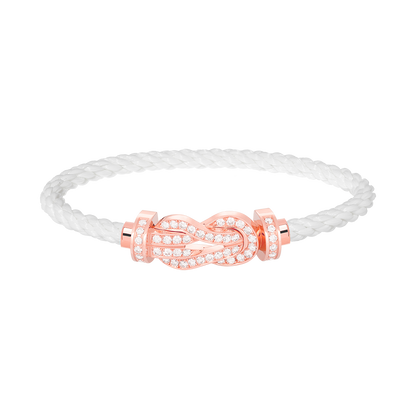 [Lunabriance]CHANCE LARGE 8 FIGURE BUCKLE FULL DIAMOND BRACELET ROSE GOLD