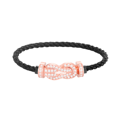 [Lunabriance]CHANCE LARGE 8 FIGURE BUCKLE FULL DIAMOND BRACELET ROSE GOLD