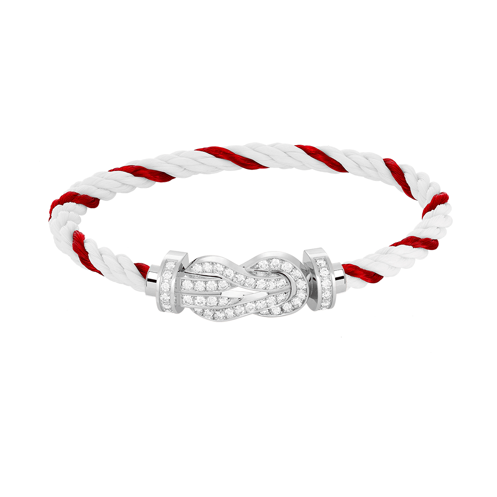 [Luna Brilliance]CHANCE LARGE 8 FIGURE BUCKLE FULL DIAMOND BRACELET SILVER