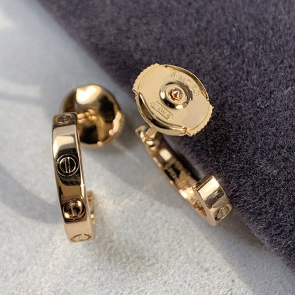 [Lunabriance]LOVE EARRINGS 2.65MM PINK GOLD