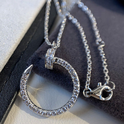 [Lunabriance]JUSTE NECKLACE SILVER DIAMONDS
