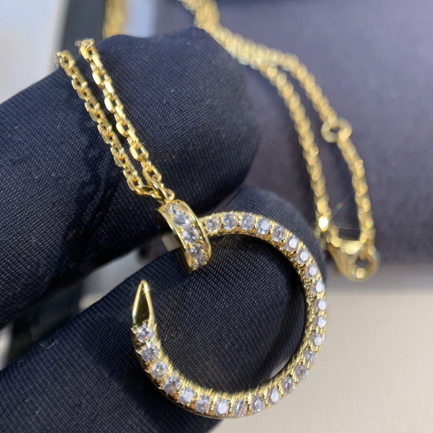[Lunabriance]JUSTE NECKLACE GOLD DIAMONDS