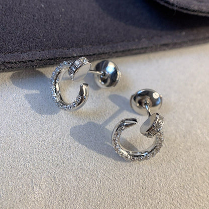 [Lunabriance]JUSTE EARRINGS SILVER DIAMONDS