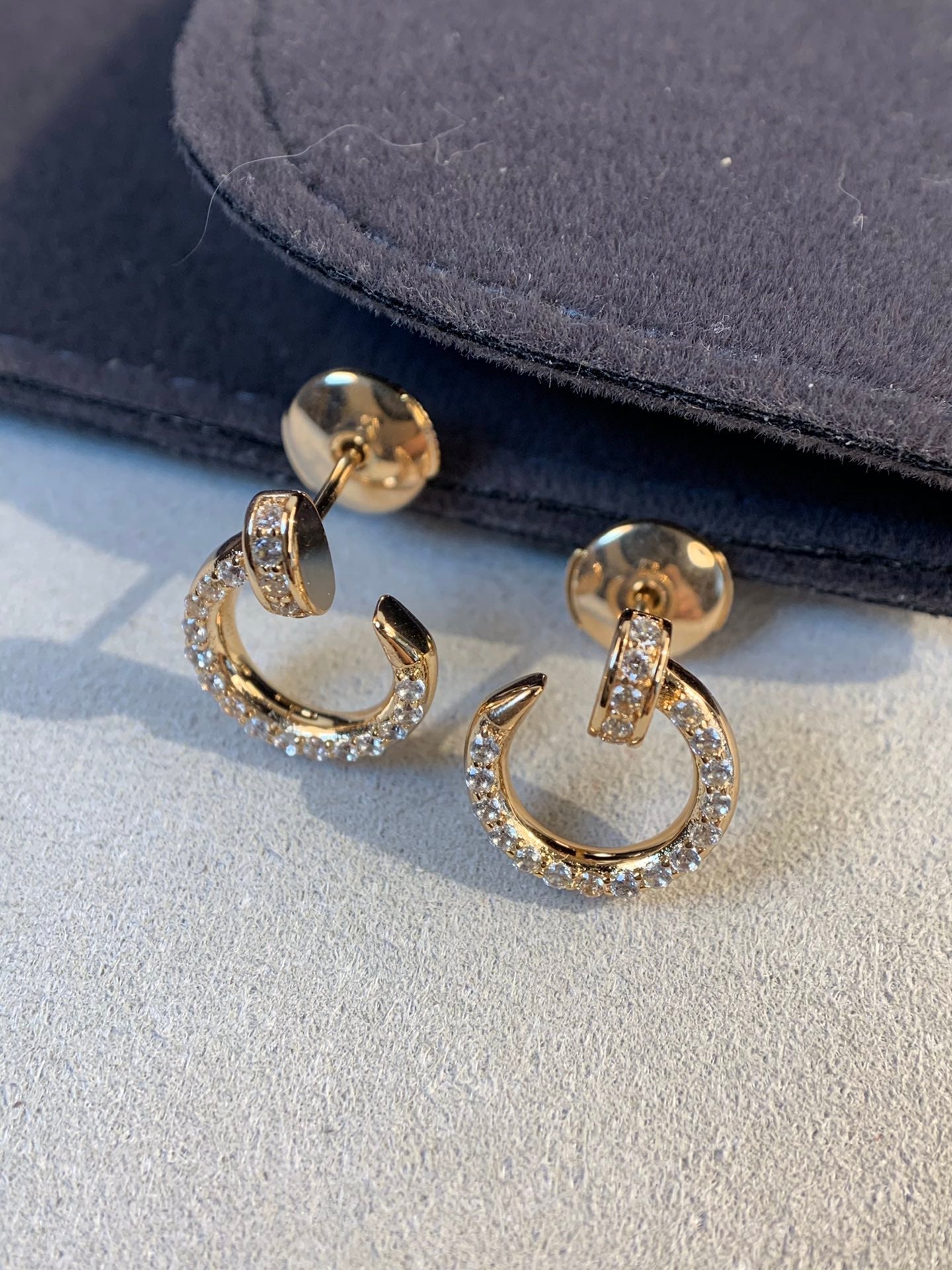 [Lunabriance]JUSTE EARRINGS GOLD DIAMONDS