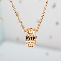 [Luna Brilliance]PARENTESI NECKLACE PINK GOLD