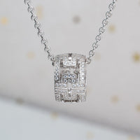 [Luna Brilliance]PARENTESI NECKLACE SILVER DIAMOND