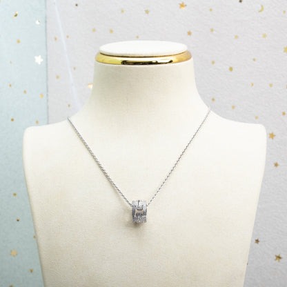 [Luna Brilliance]PARENTESI NECKLACE SILVER DIAMOND