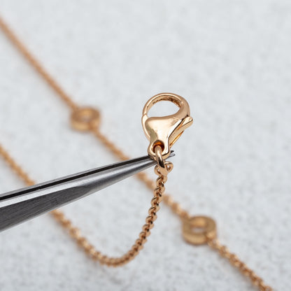 [Luna Brilliance]PARENTESI NECKLACE PINK GOLD DIAMOND