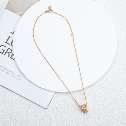 [Luna Brilliance]PARENTESI NECKLACE PINK GOLD DIAMOND