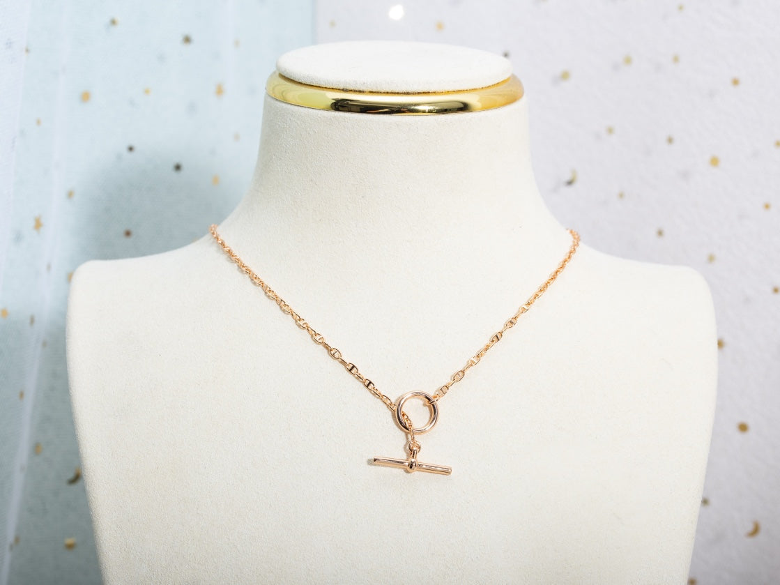 [Lunabriance]ECHAPPEE NECKLACE PINK GOLD