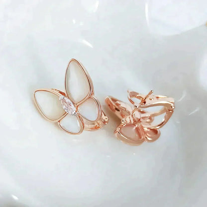 [Lunabriance]BUTTERFLY MOP DIAMOND EARRINGS