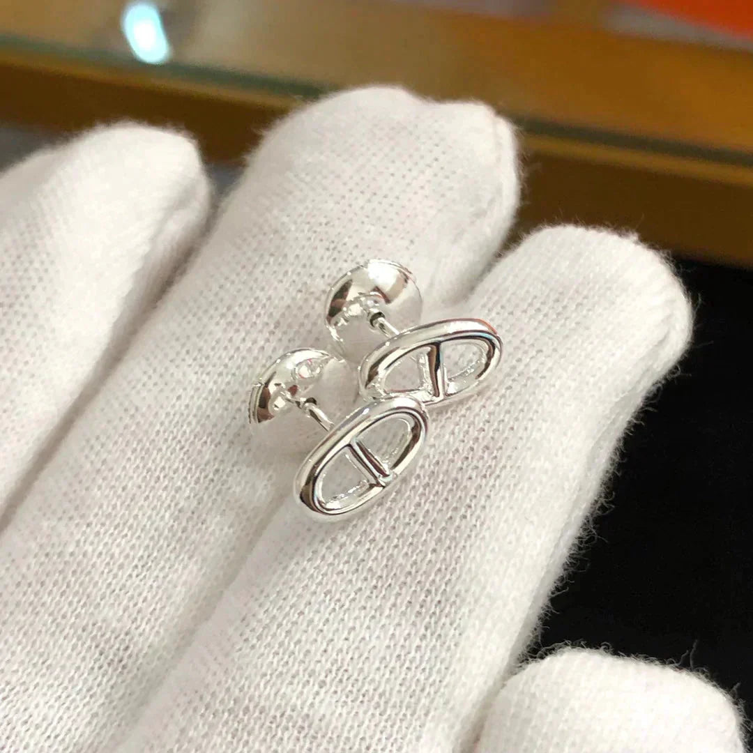 [Lunabriance]CHAINE SMALL EARRINGS GOLD AND SILVER