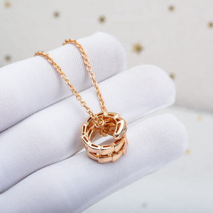 [Luna Brilliance]SERPENTI PINK GOLD NECKLACE DIAMOND