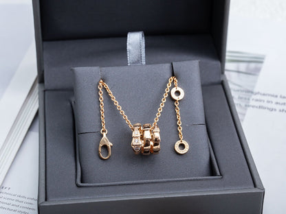 [Luna Brilliance]SERPENTI PINK GOLD NECKLACE DIAMOND
