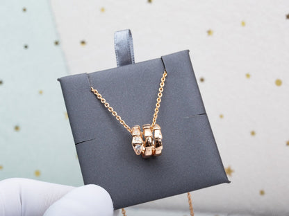 [Luna Brilliance]SERPENTI PINK GOLD NECKLACE DIAMOND