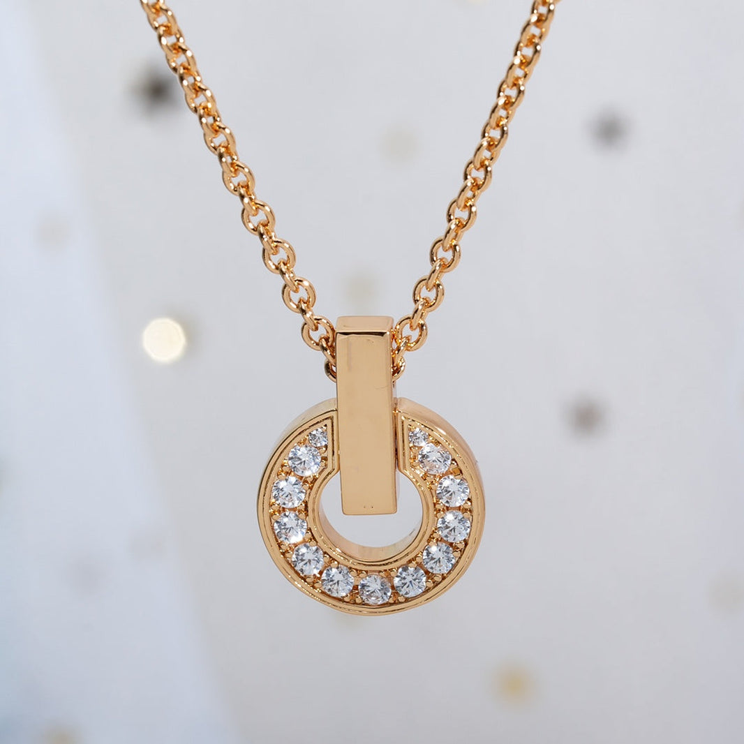 [Luna Brilliance]GARI NECKLACE PINK GOLD DIAMOND