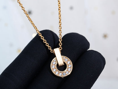 [Luna Brilliance]GARI NECKLACE PINK GOLD DIAMOND