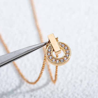 [Luna Brilliance]GARI NECKLACE PINK GOLD DIAMOND