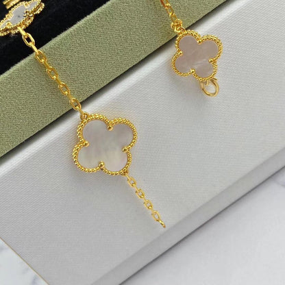 [Lunabriance]MAGIC CLOVER MOP GOLD BRACELET 5 MOTIFS