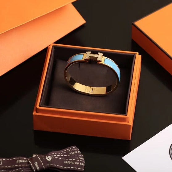 [Luna Brilliance]H CLOUD BLUE BRACELET GOLD DIAMOND