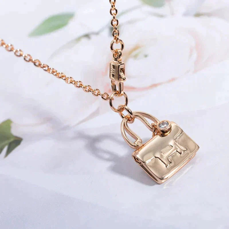 [Lunabriance]AMULETTE PEDANT ROSE GOLD NECKLACE