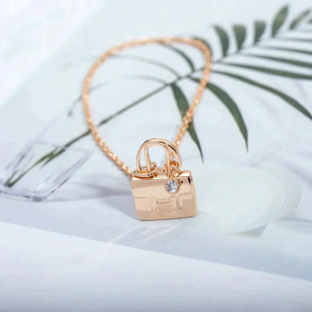 [Lunabriance]AMULETTE PEDANT ROSE GOLD NECKLACE