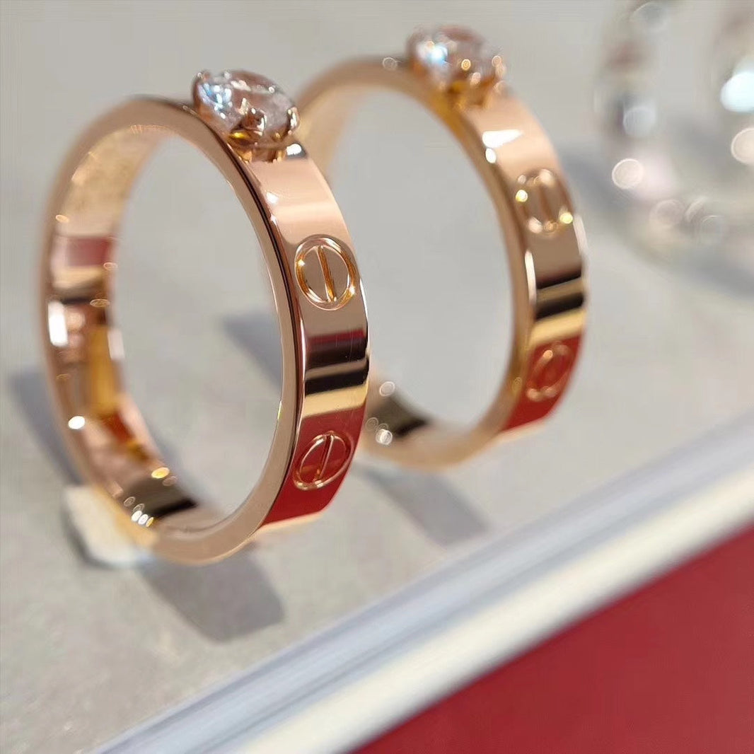 [Luna Brilliance]LOVE RING 3.6MM 1 BIG DIAMOND