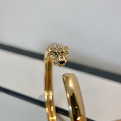 [Lunabriance]PANTHERE GOLD DIAMOND OPEN BRACELET