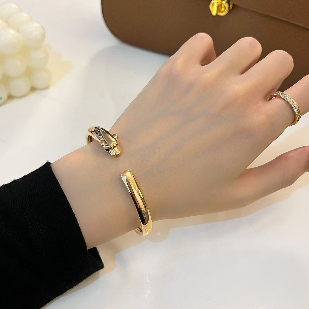[Lunabriance]PANTHERE GOLD OPEN BRACELET