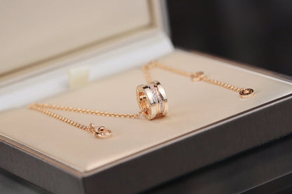 [Luna Brilliance]ZERO 1 PINK GOLD DIAMOND NECKLACE
