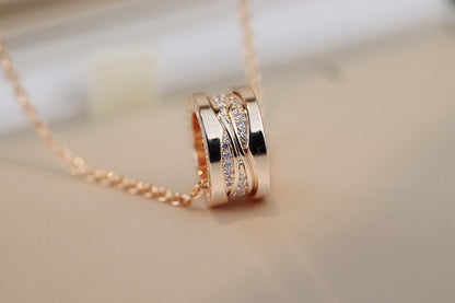 [Luna Brilliance]ZERO 1 PINK GOLD DIAMOND NECKLACE