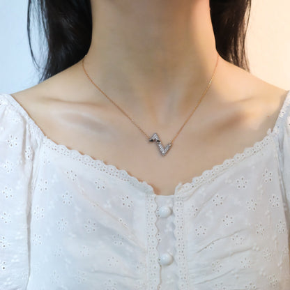 [Lunabriance]VOLT SILVER DIAMOND PEDANT NECKLACE