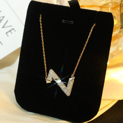 [Lunabriance]VOLT SILVER DIAMOND PEDANT NECKLACE