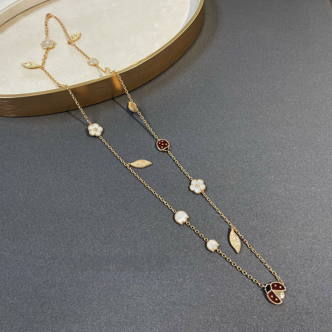 [Lunabriance]LUCKY SPRING 15 MOTIFS GOLD NECKLACE