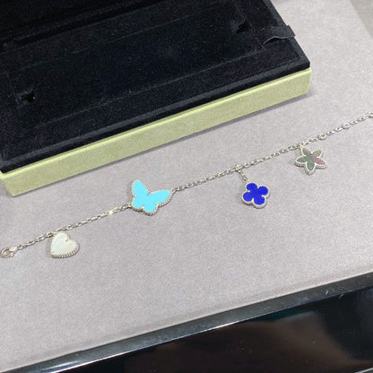 [Lunabriance]LUCKY SPRING SILVER BRACELET 4 MOTIF