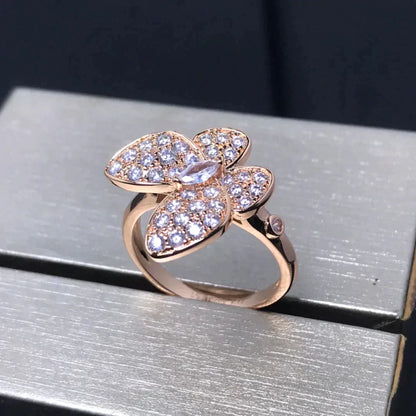[Lunabriance]BUTTERFLY PINK GOLD DIAMOND RING