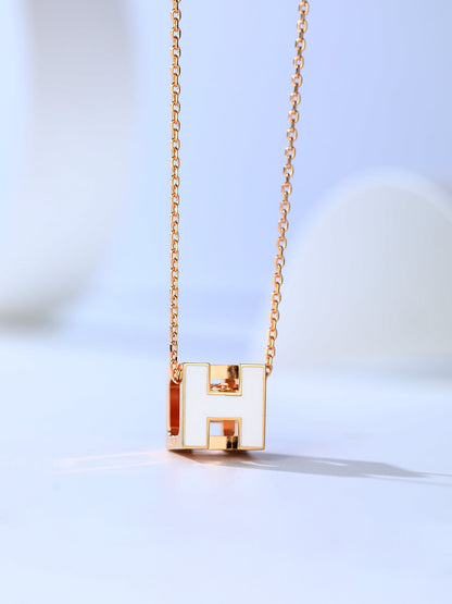 [Lunabriance]H CAGE PINK GOLD NECKLACE