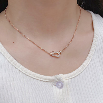 [Lunabriance]FORCE 10 PINK GOLD DIAMOND NECKLACE