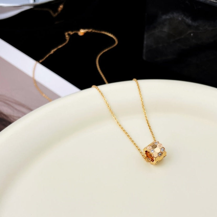 [Lunabriance]BEE MINI PEDANT DIAMOND NECKLACE