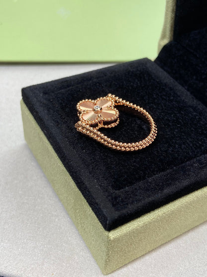 [Luna Brilliance]CLOVER RIVERSIBLE RING ROSE GOLD COLLECTION