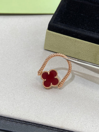 [Lunabriance]CLOVER RIVERSIBLE ROSE GOLD RING